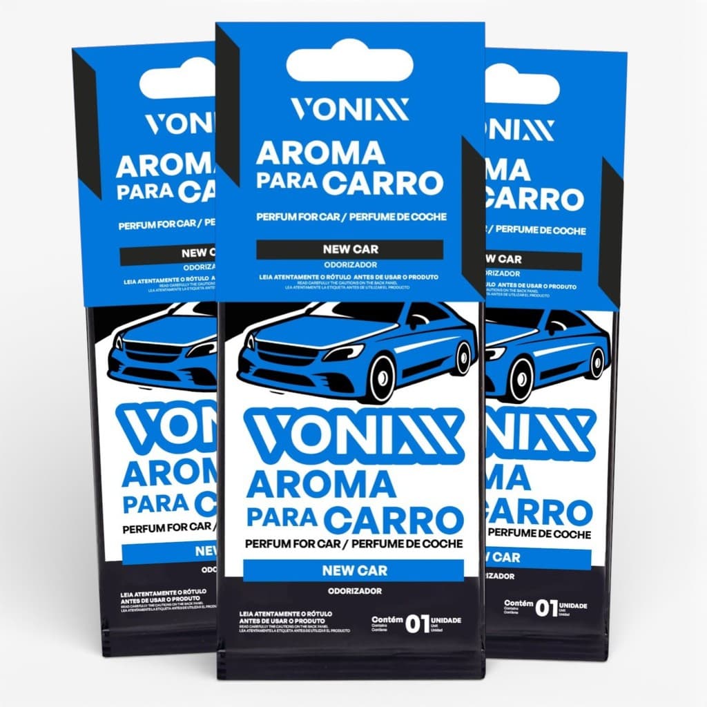 Kit 3 Aromatizador Carro Vonixx New Car Fragrância Carro Novo