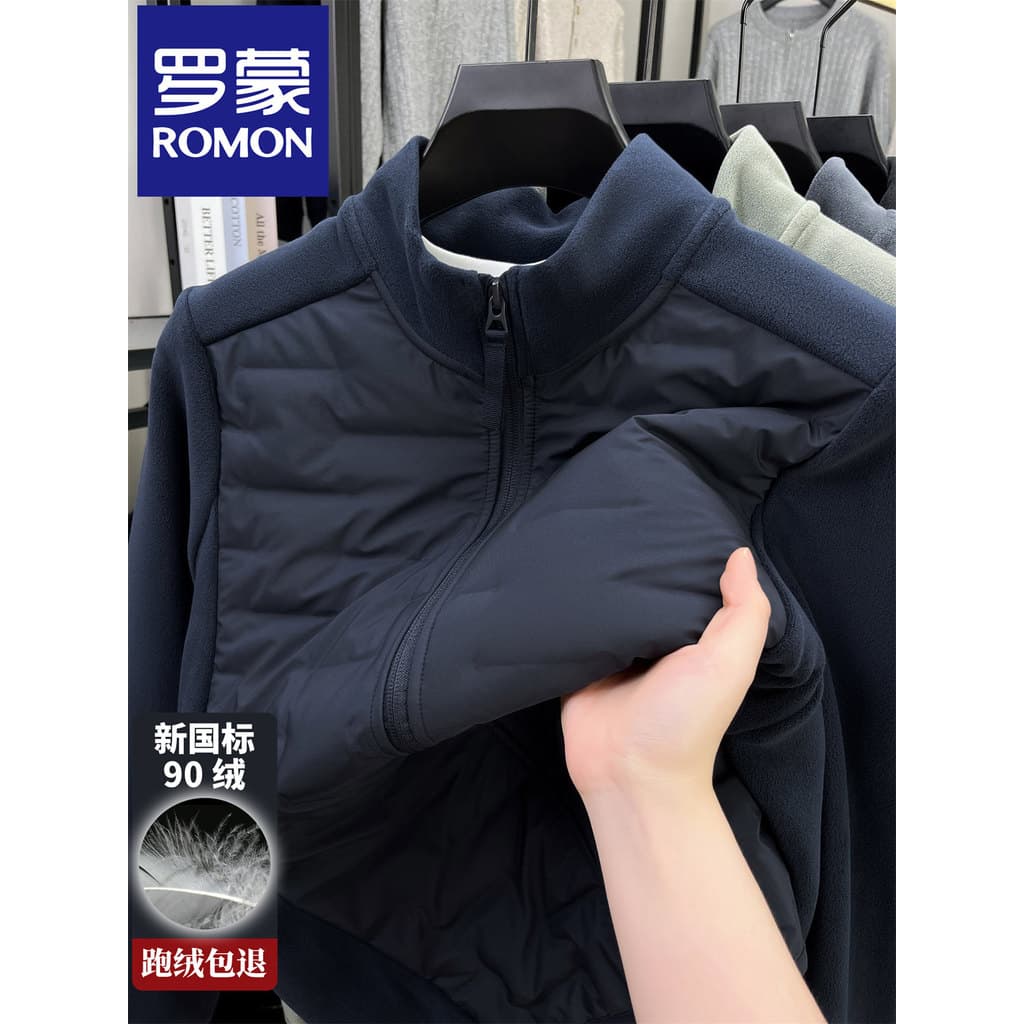 Lomon Jaqueta Leve Masculina Inverno Novo Estilo Quente Pai Jaqueta Casual Jaqueta Forro Top