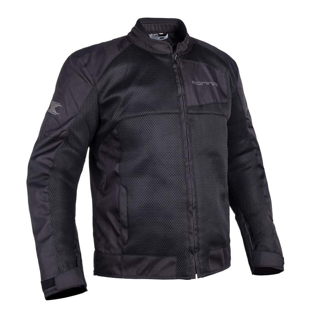 Jaqueta de verão para Motoqueiro Texx Ronin Air V2 Masculina Preta Ventilada Confortável com Proteções Internas