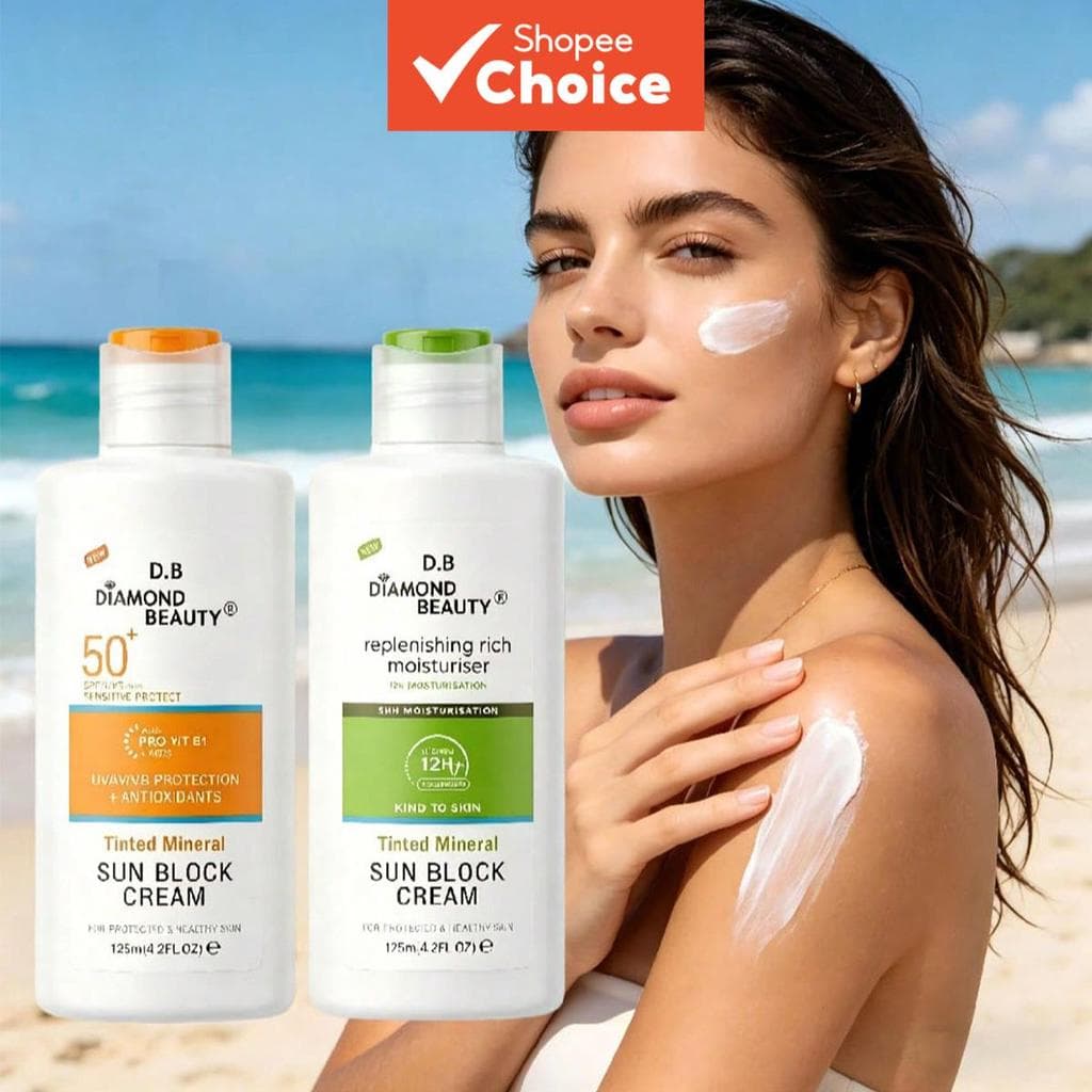 Diamond Beauty Pacote Duplo Alta Potência Protetor Solar Hidratante e Isolante Conjunto de Protetor Solar