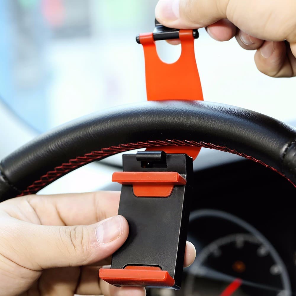 Suporte universal para celular no volante do carro, controle portátil sem as mãos