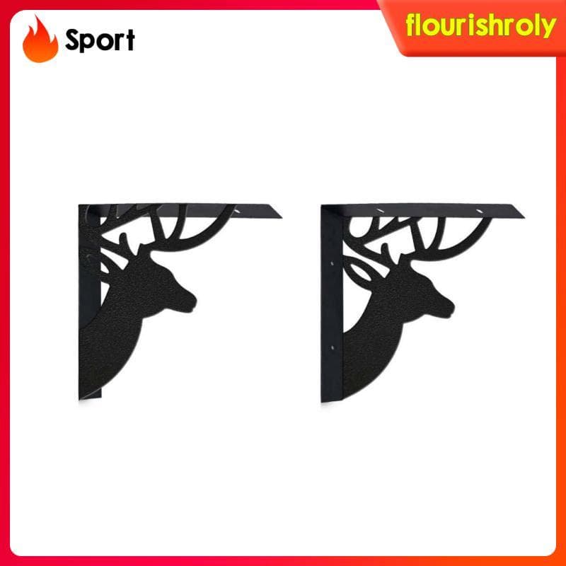 [Flourishroly2] Suporte De Prateleira De Parede Preto Fosco Revestido Em Pó Suportes De Metal De Aço Para DIYers , Sala 