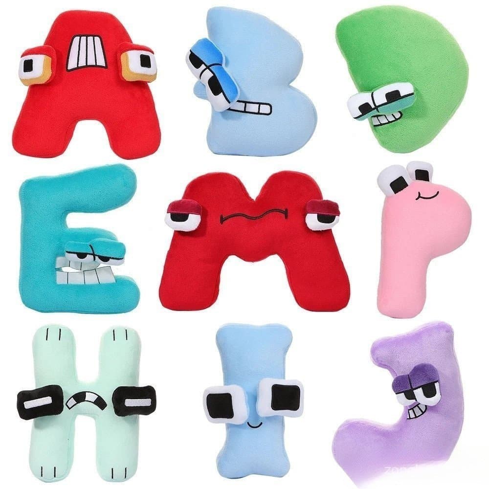 26 Brinquedos de Pelúcia Alfabeto Inglês Brinquedos de Lenda de Anime Bonecas Kawaii Brinquedos Educativos Montessori pa