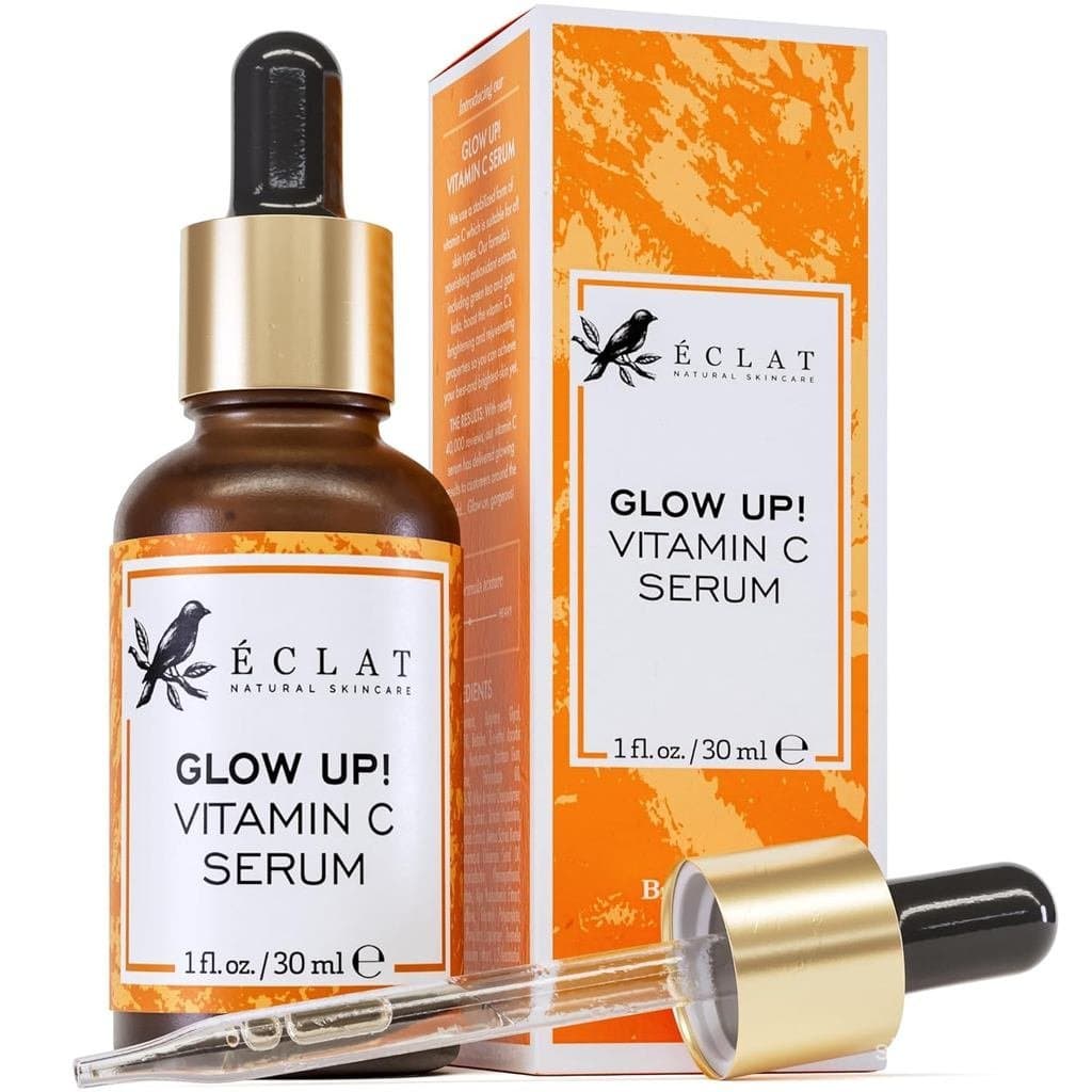 Sérum Facial de Vitamina C Eclat Skincare - Cuidado da Pele para Manchas Escuras, Sérum de Vitamina C com Ácido Hialurôn