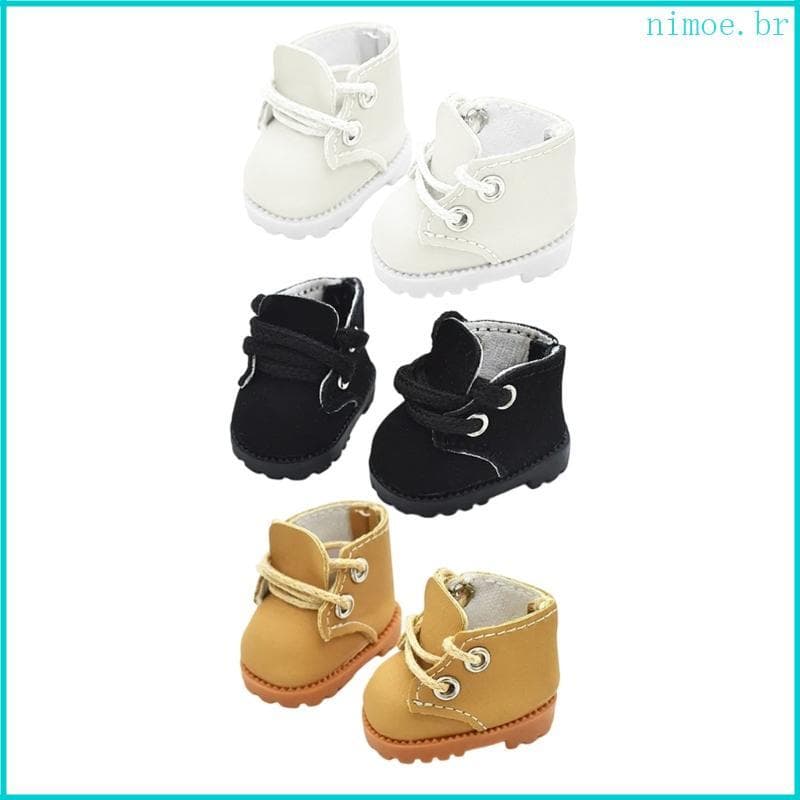 Nim Elegante Tornozelo Bootie Laceup PU Sapatos Para Anime Figura Boneca Bonecas Articuladas