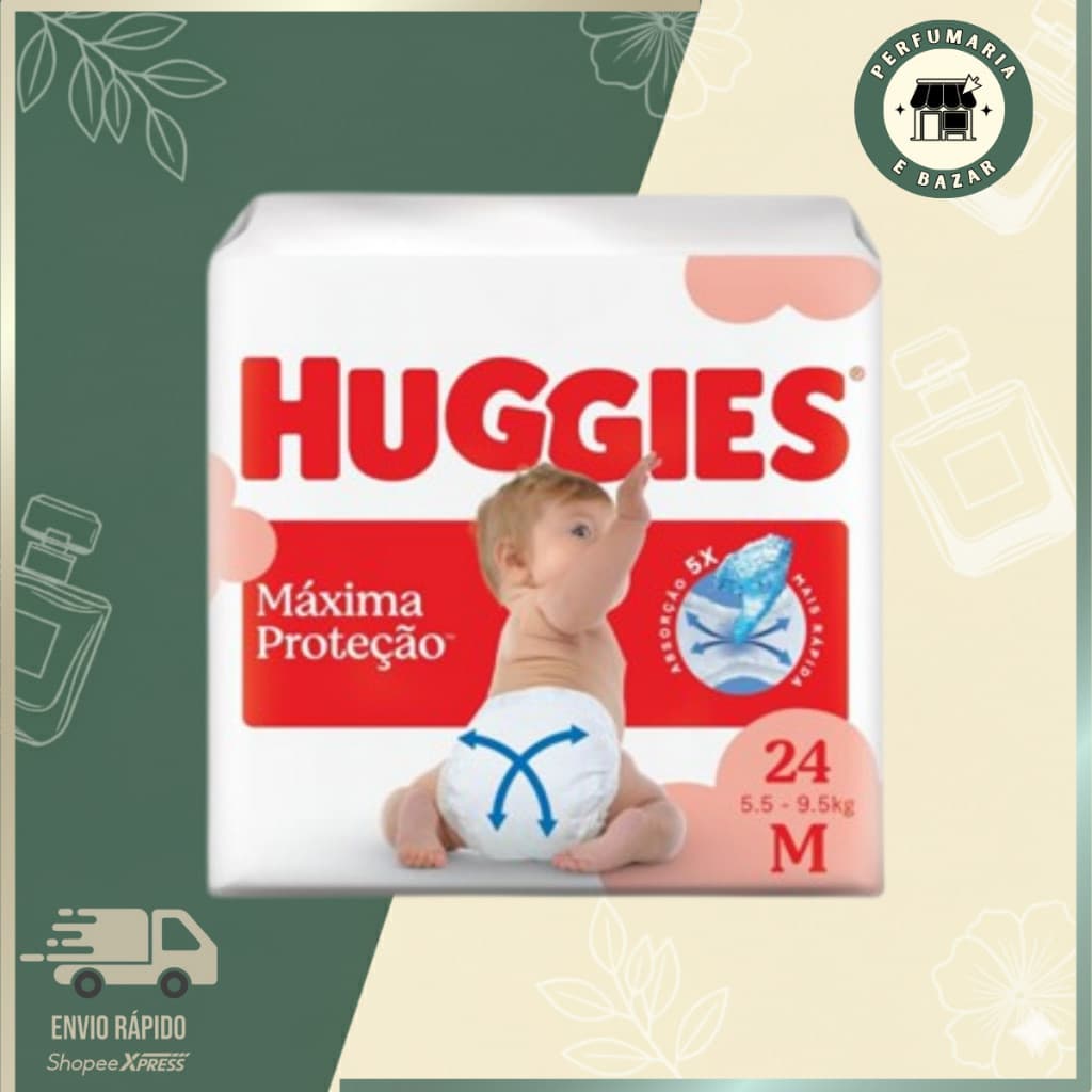 Fralda Huggies Supreme Care Jumbo Tamanho Médio Com 24 Unidades