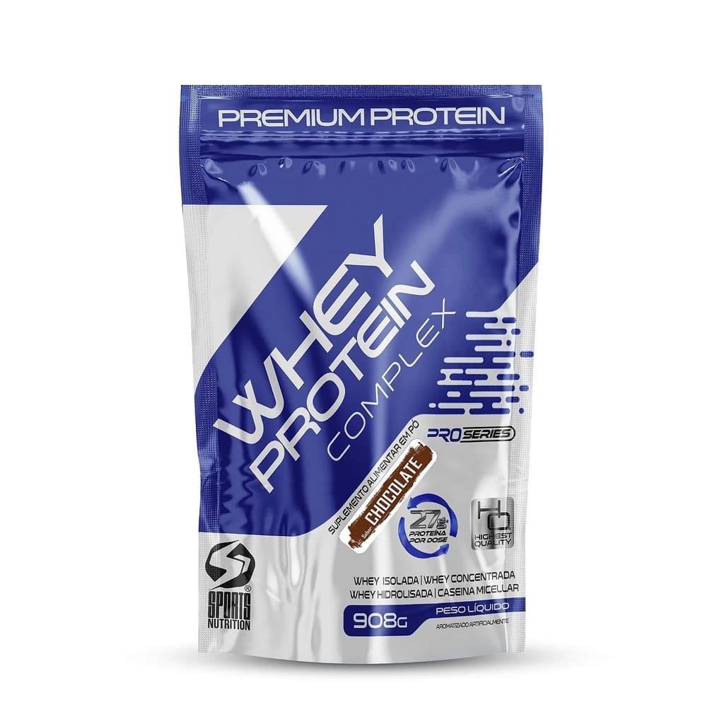 Whey Protein Complex - Sabor Chocolate - 908g - Sports Nutrition