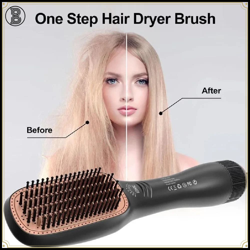 1 Pcs 3 Em 1 Escova De Secador De Cabelo Profissional 1200 W Poderosa Ar Quente De Turmalina Cerâmica 3 Configurações De