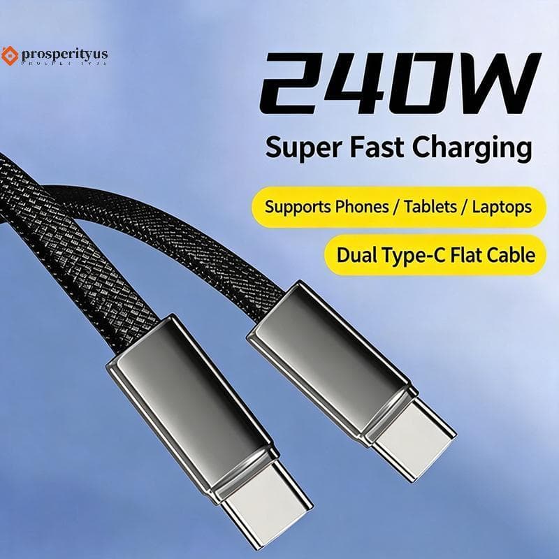 [PPTS] 240W USB C Para Cabo De Carregamento Rápido Trançado Resistente Laptop Tablet Android iOS Smartphone Uso Em Viage
