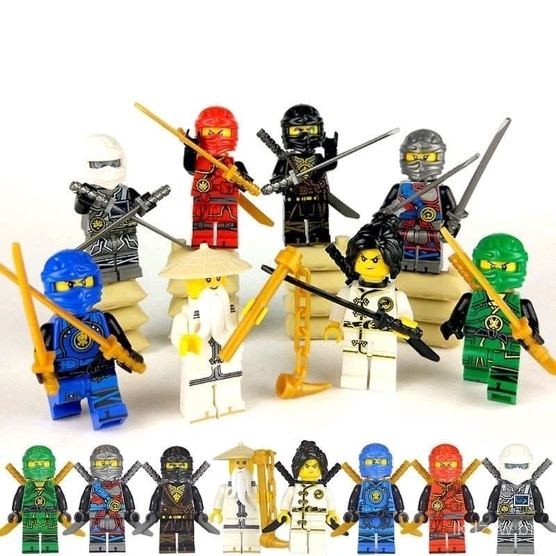 Kit Lego Ninjago com 8, 24 e 32 figuras de Ninjago. Blocos de montar Ninja, super-herói Ninjago.