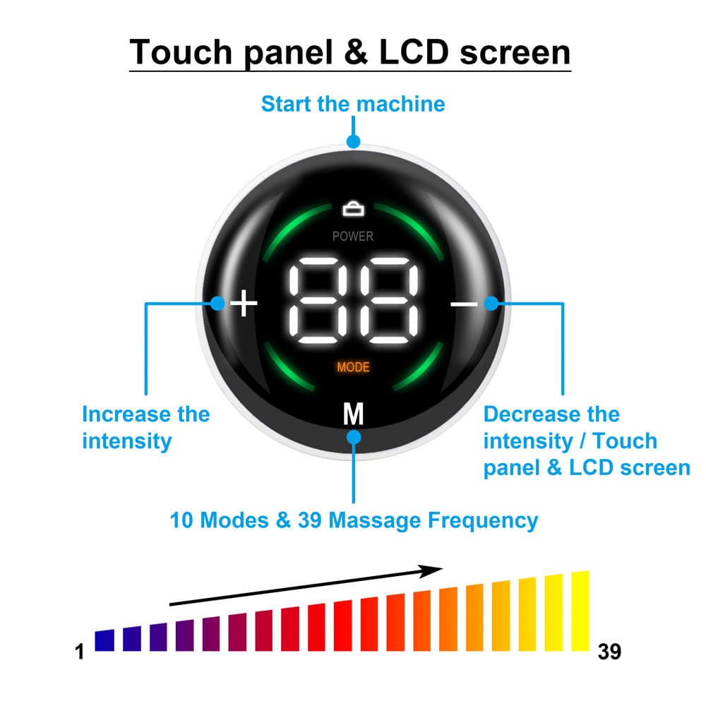Massageador de pulso elétrico TENS sem fio EMS estimulador muscular massageador meridiano Digital K K5 39 modo