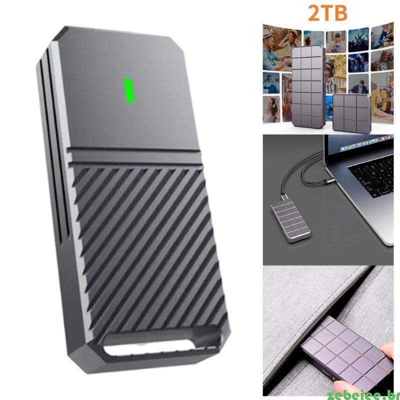 zebeiee USB 3 2 Gen2 Gabinete Disco Rígido Externo Alumínio 10 Gbps NVMe SSD