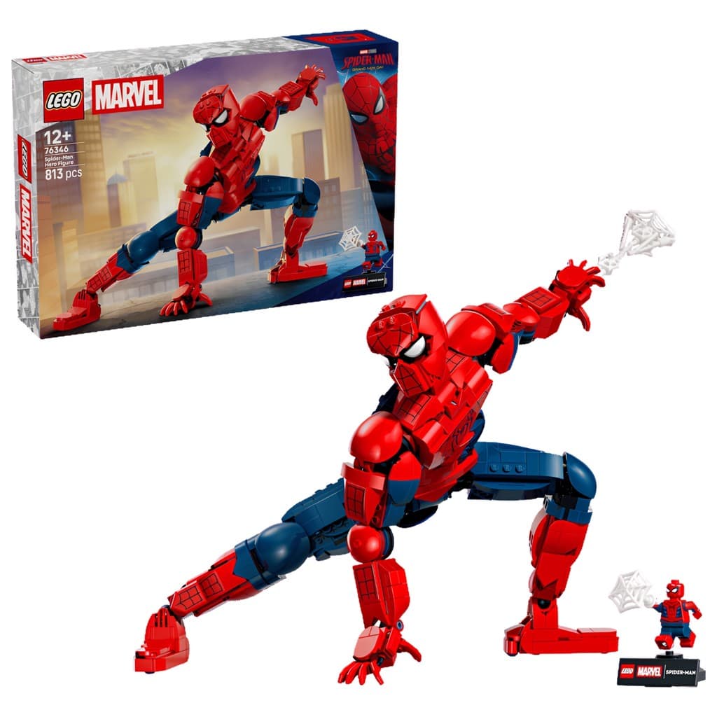 Blocos de Montar Lego Marvel Figura Homem Aranha Um Novo Dia 813 Peças 76346