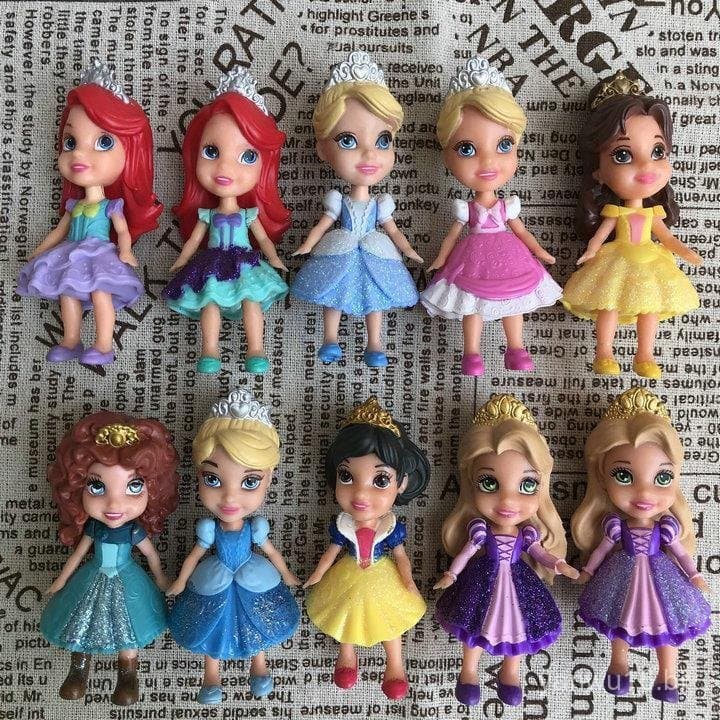 Sucesso de vendas 2025, bonecas articuladas de longos cabelos (Sereia, Elsa, Anna, Branca de Neve, Cinderela, Bela) para