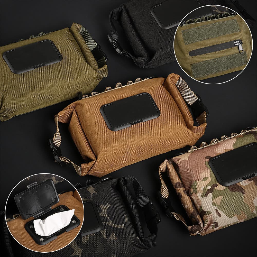 Saco de papel camuflado portátil tático EDC Kit de ferramentas saco de higiene pessoal Kit de primeiros socorros médicos