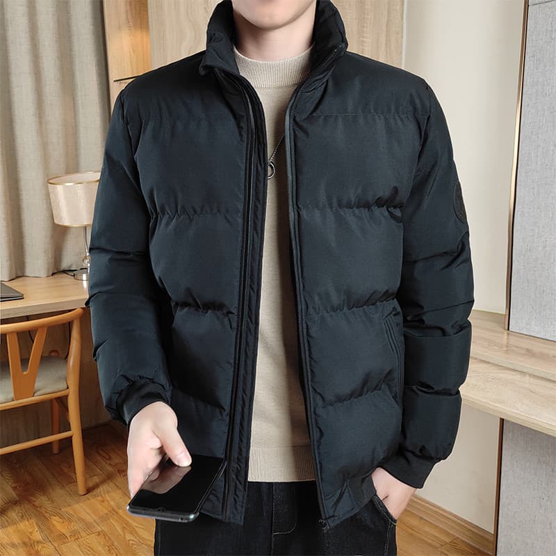 Novo estilo quente para baixo acolchoado jaqueta masculina inverno gola alta Casual acolchoado jaqueta masculina inverno