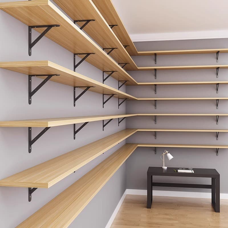 Prateleira de parede de madeira prateleira plana estante de parede pendurado Rack de exibição de parede suporte fixo pra
