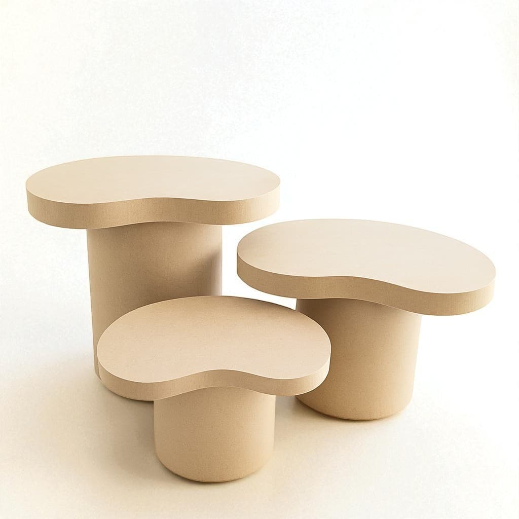 Kit 3 Tampas Orgânicas para Cilindros – Decoração Mesa do Bolo Infantil, Batizado e Chá