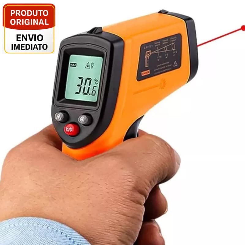 Termômetro Culinário Digital Laser Infravermelho -50º~400º C Primebras