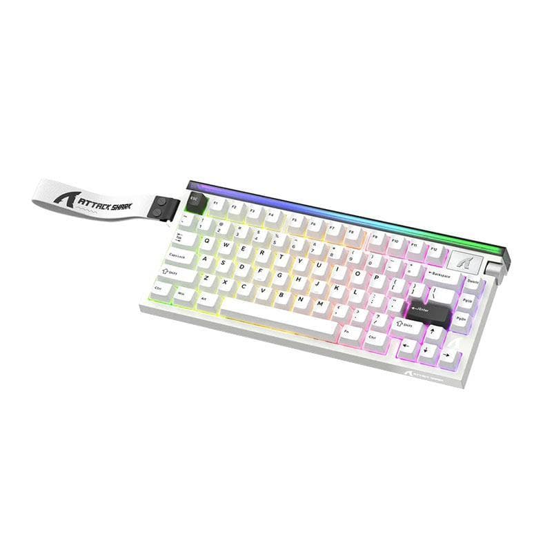 Teclado Mecanico Attack Shark R85 HE Star White, RGB, Switch Magnetico Linear, Branco, R85-HE-STAR-WH