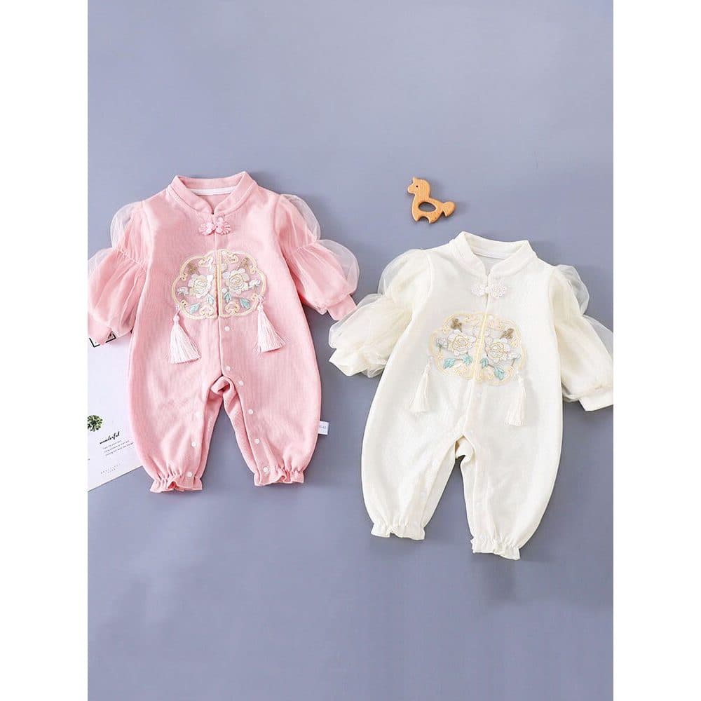 Roupas de bebê menina Super bonito macacão cem dias roupas de princesa menina bebê outono roupas macacão primavera outon
