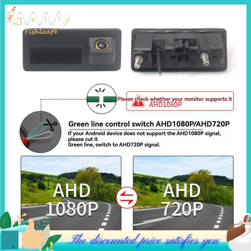 Câmera Reversa De Visão Traseira B7 B6 A3 A4 A5 Q5 A6 AHD 1080P De Ré Para Carro