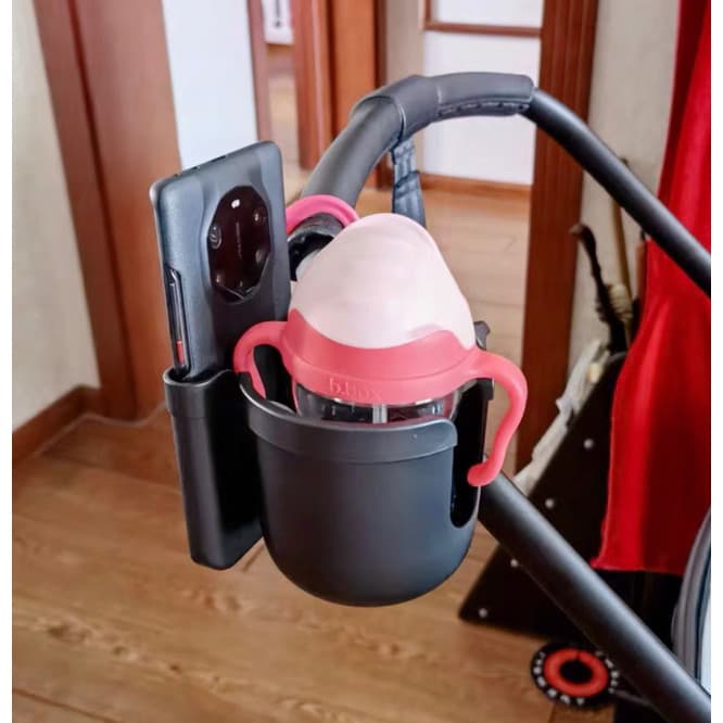Garrafa de água para bebê Suporte para garrafa de bebê com orelha dupla Suporte para copo de água carrinho de bebê