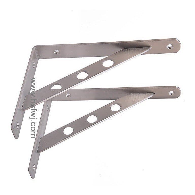 Suporte triangular de aço inoxidável reforçado, suporte de prateleira de parede resistente, rack de armazenamento montad