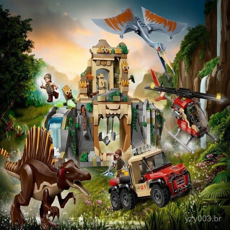 1.000 Peças de Blocos de Montar Lego, Dinossauro Tyrannosaurus Spinosaurus Pterosaur, Brinquedo de Montar para Meninos
