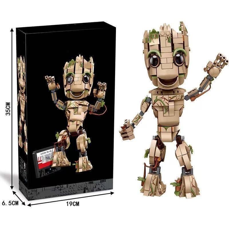 76217 Blocos de Montar Lego 600PCS Super-Herói Groot Pequeno Homem Árvore Brinquedo Montável para Meninos Presente