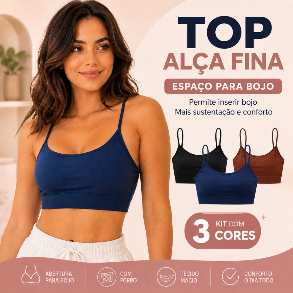 Kit Top Academia Fitness Alça Suplex feminino de Alcinha Treino Musculação alta sustentação