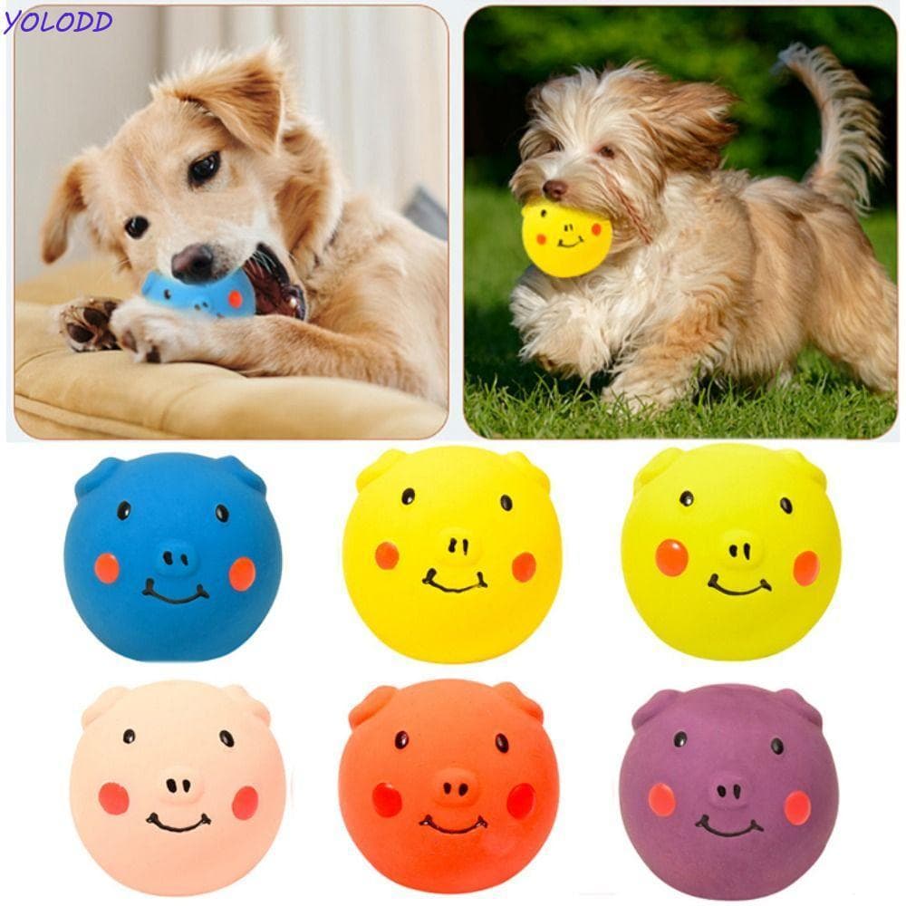YOLODD Brinquedos Para Cães Estridentes De Látex , Brinquedo Macio Mastigar Cachorro De Desenho Animado , Coloridos Resi