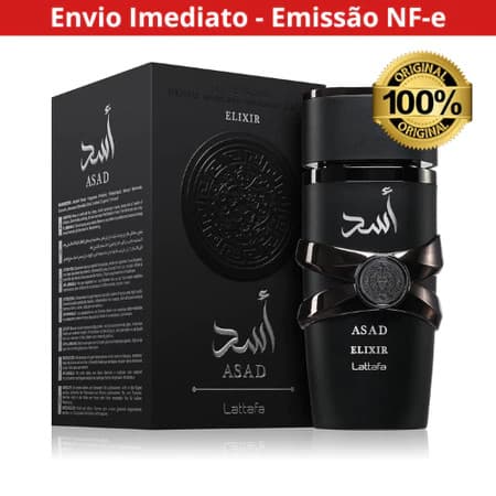 Perfume Árabe Ittafa Asad Elixir Masculino 100ml EDP Importado Original