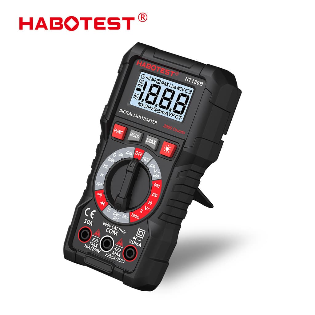 HABOTEST Multímetro Digital AC DC Voltímetro Amperímetro Ohm Testador Multimetro Continuidade Diodo Teste Instrumento El