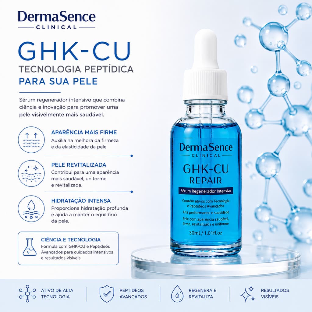 Sérum Facial Peptídeo de Cobre Rejuvenescedor Anti-idade 30ml