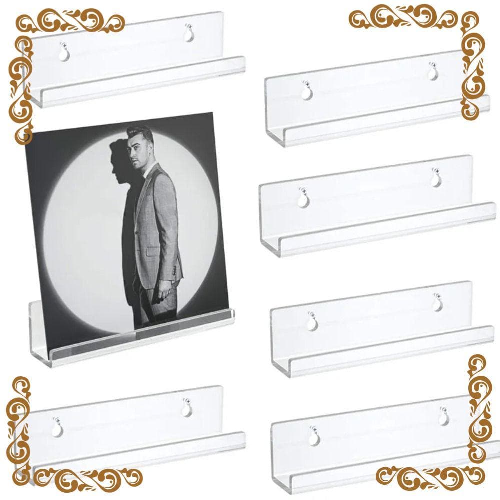 Prateleira De CD , Suporte De Exibição De Registro Montado Na Parede De 4/7/12 Polegadas , Rack De Armazenamento De Álbu