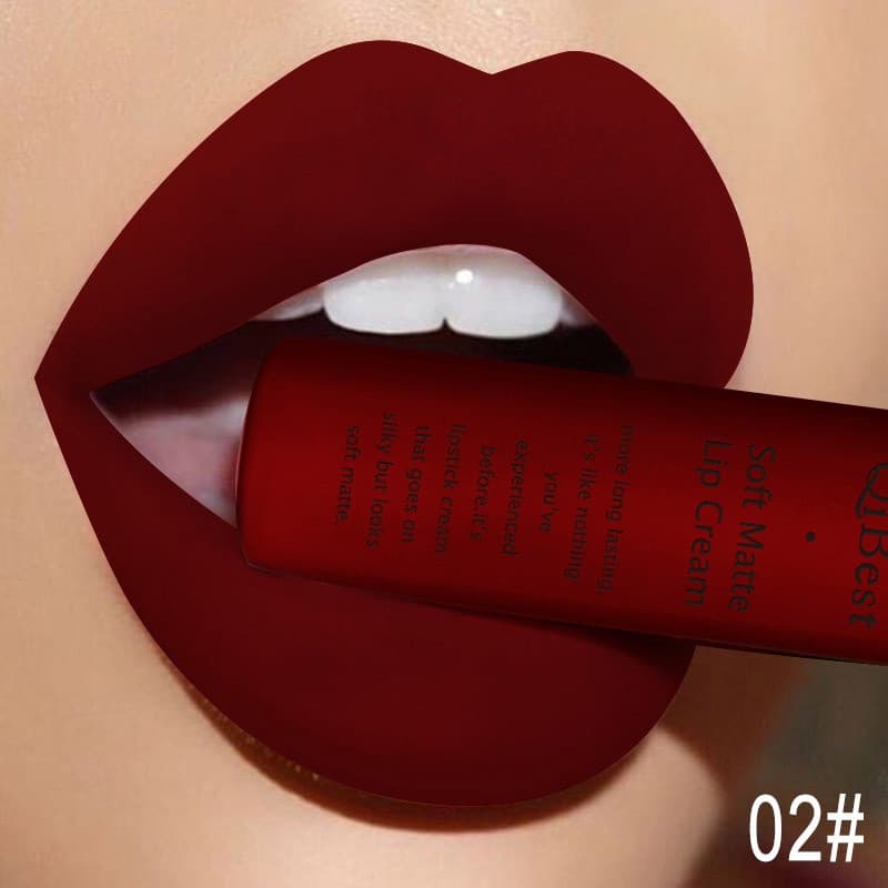Batom matte de longa duração, à prova d'água, não gruda no copo, brilho labial que não desbota, batom líquido VOJG