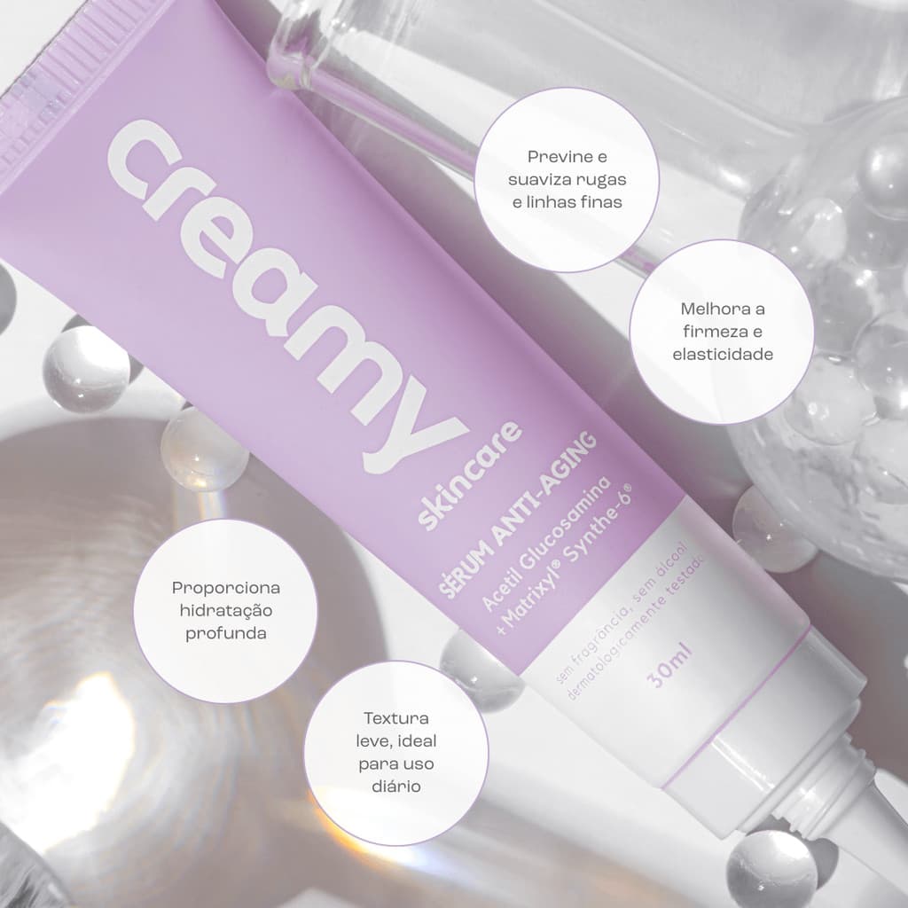 Sérum Facial Anti-idade Creamy Anti-Aging Matrixyl 30ml Linhas Finas