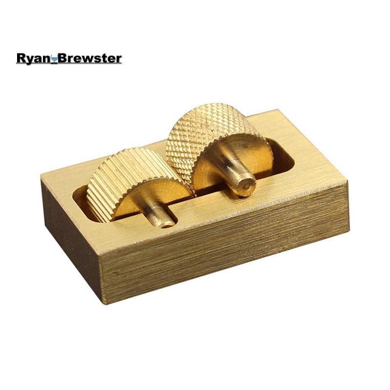 [Preferência R] Mini Caixa De Óleo De Borda Couro Artesanato Escultura Ferramenta Ferramentas De Trabalho De Ouro Cobre 