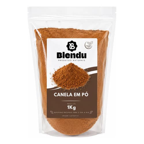 Canela Em Pó Blendu 1kg 100% Natural Tempero Culinário Para Bolos, Doces e Receitas
