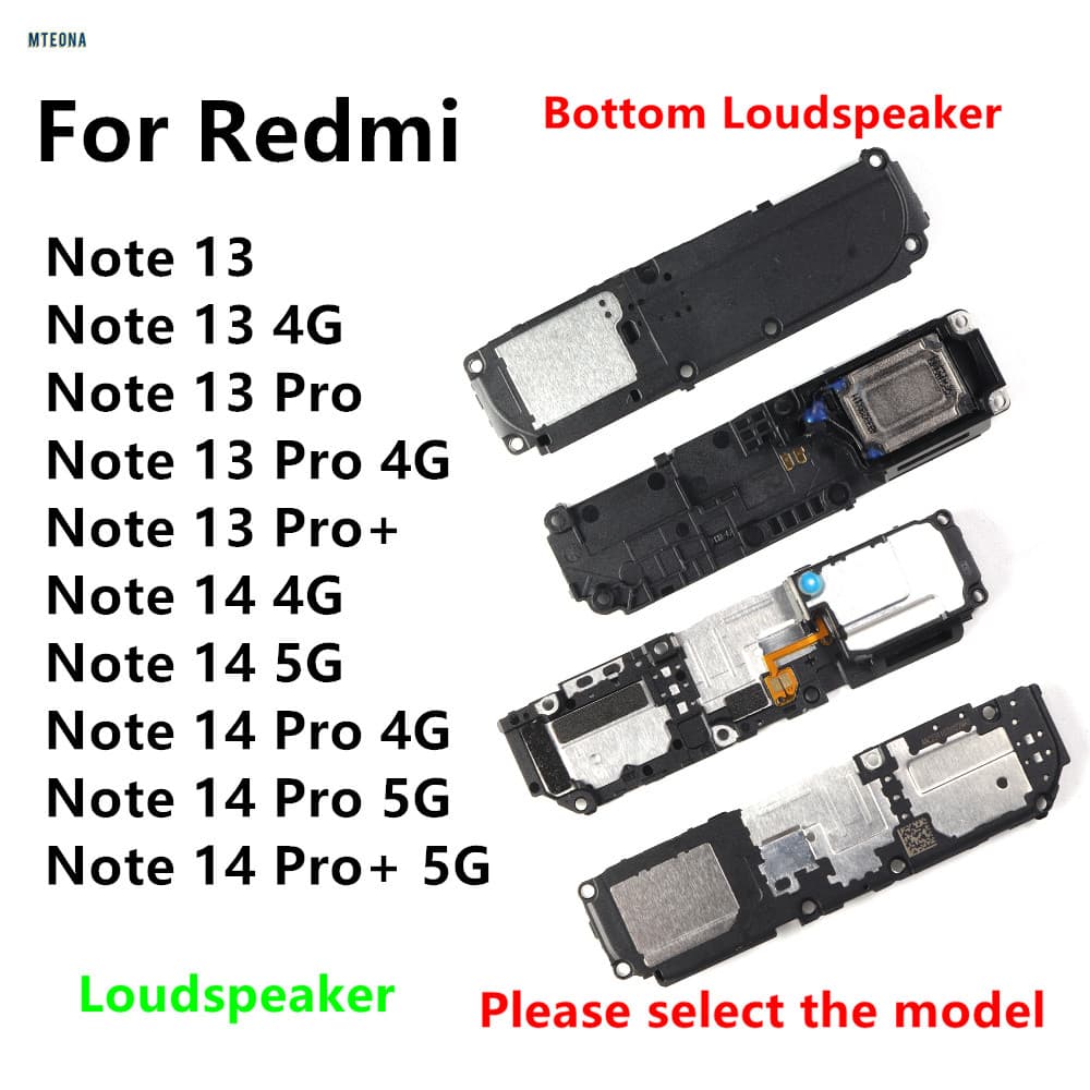 Para Xiaomi Redmi Nota 13 14 Pro Plus 4G + 5G Alto-Falante Buzzer Campainha Substituição Peças De Reparo Do Smartphone