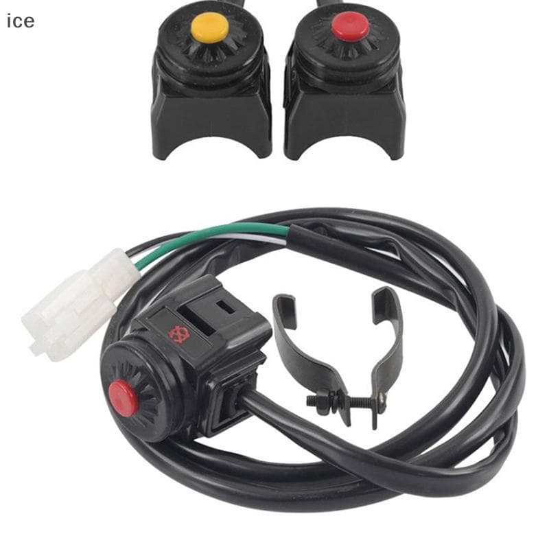 Dua Universal ATV Motocicleta Duplo Esporte Sujeira Quad Start Chifre Matar Botão Interruptor De Parada Acessórios Moto 