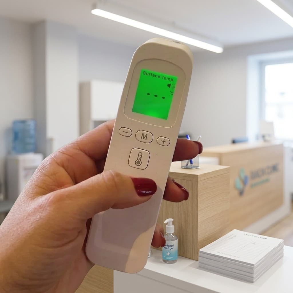 Medidor De Febre Digital Termômetro Infravermelho Sem Contato Monitoramento Saúde Bebê Adulto Termometro Testa Original