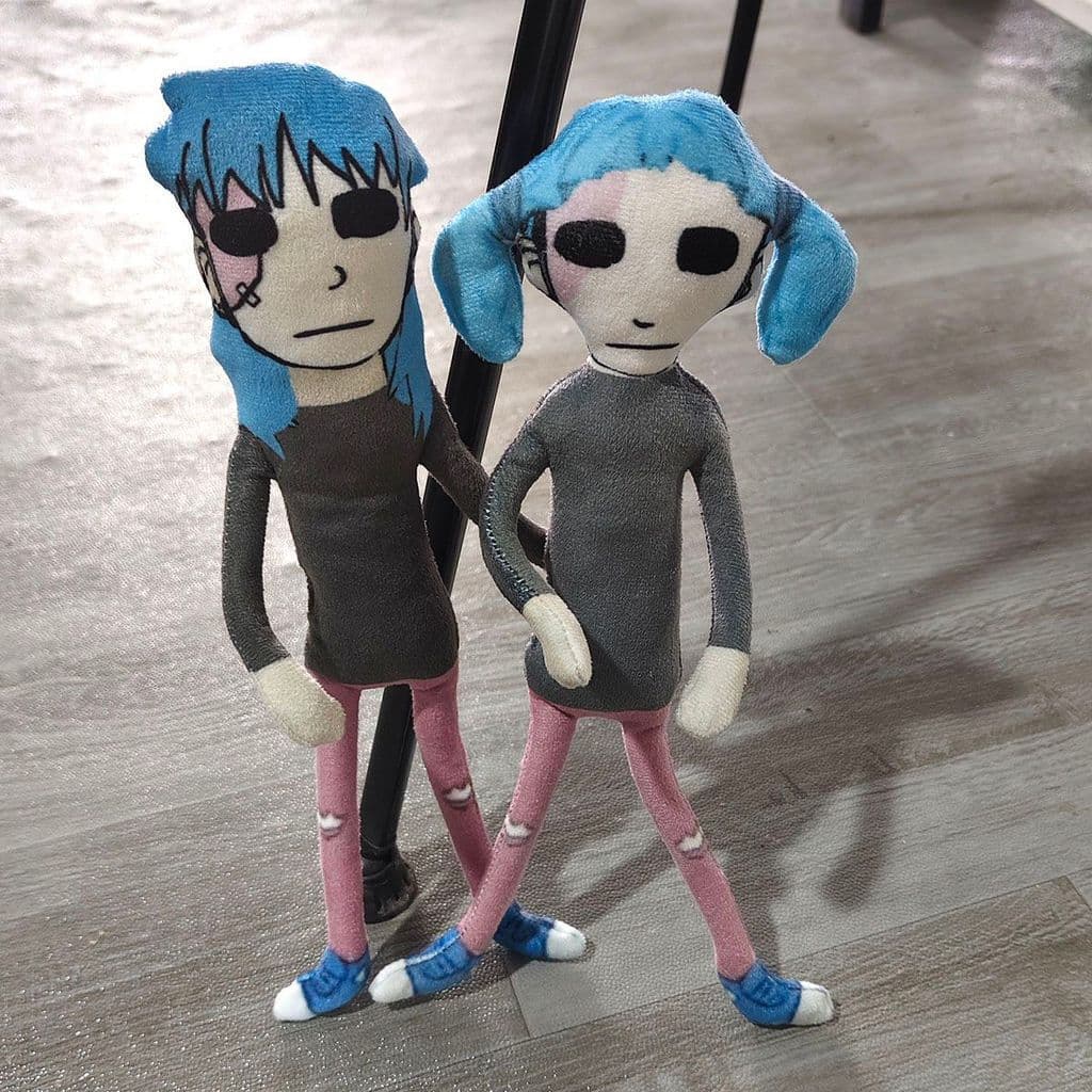 Brinquedo de Pelúcia Sally Face L9QO com Membros Articulados e Arame Interno, Boneca Macia para Fãs