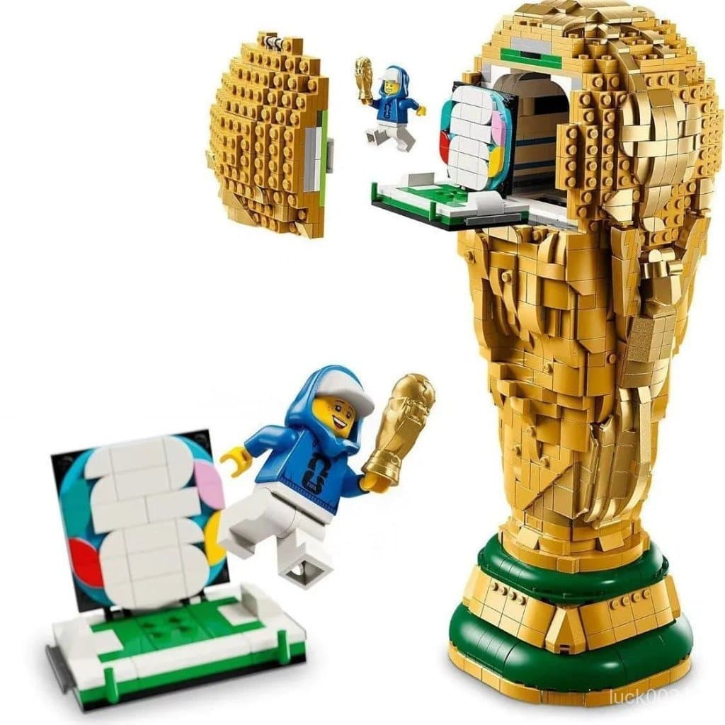 2.000 Peças de Blocos de Montar Lego, Troféu da Liga de Futebol da Copa Hércules da Copa do Mundo, Coleção para Fãs, Orn