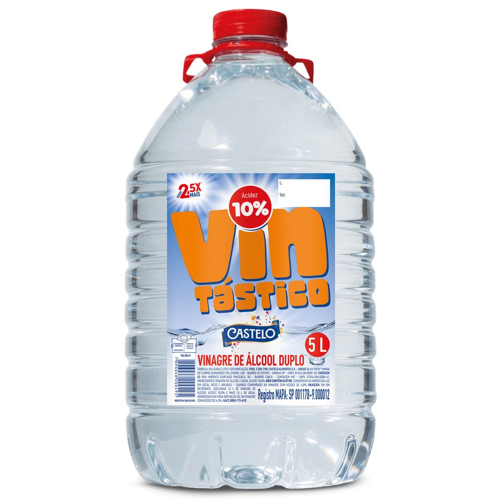 Vinagre de Alcool Vintastico 10%  - 5L