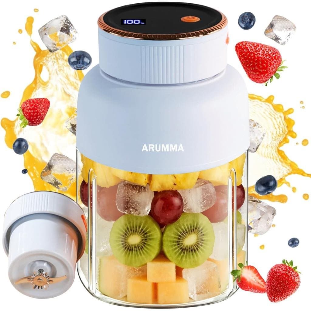 Liquidificador Portátil para Smoothies e Shakes com Tela, Carregamento USB, Lâminas Potentes, Capacidade de 47oz (1350ML