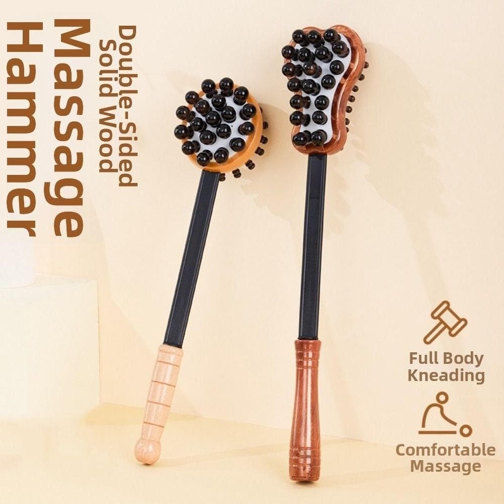 Martelo De Massagem , Massageador De Percussão Muscular De Relaxamento De Cabeça Dupla , Ferramenta Flexível Traseira