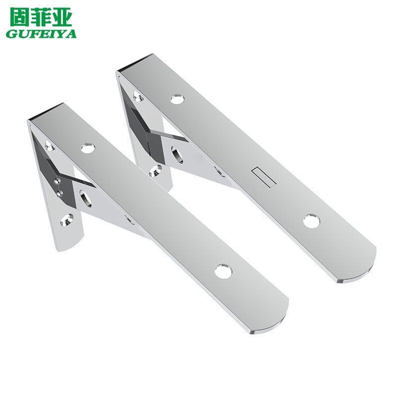 Prateleira de parede com suporte triangular, suporte de carga, prateleira de hardware fixa em ângulo reto montada na par