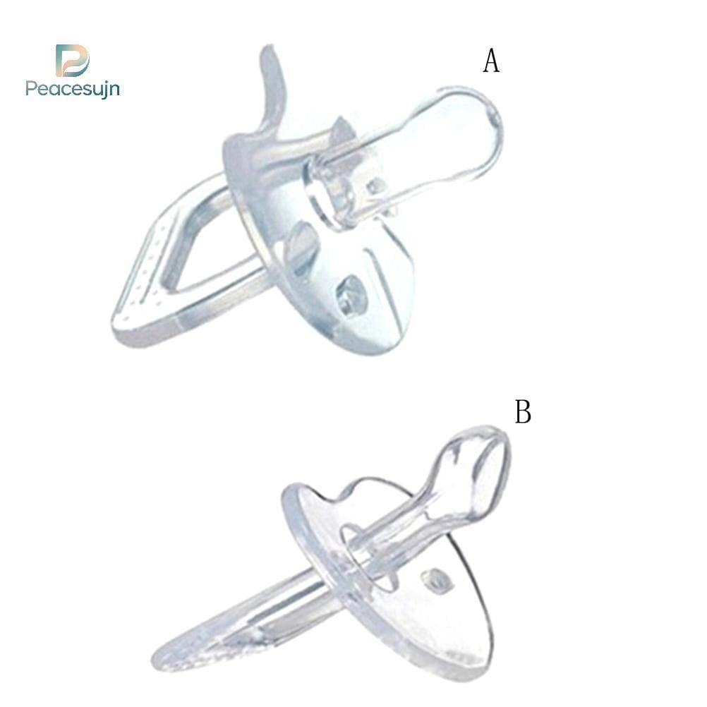 Peacesujn Simples Transparente Seguro Silicone Bebê Infantil Criança Chupeta Plana Rodada Mamilo BR